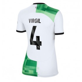 Damen Fußballbekleidung Liverpool Virgil van Dijk #4 Auswärtstrikot 2023-24 Kurzarm